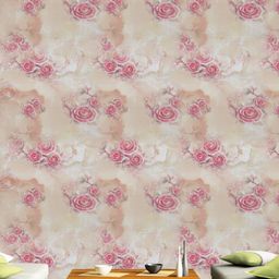 Jaamso Royals Cream & Pink Floral Design Self Adhesive & Waterproof Wallpaper-image-70
