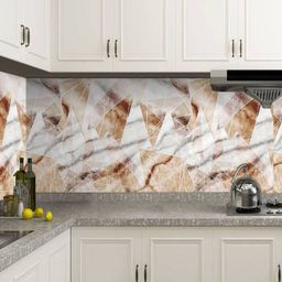 Jaamso Royals White & Brown Marbel Design Kitchen Wallpaper-image-22