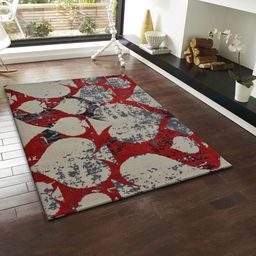 PRESTO Red Abstract Rectangular Carpets-33