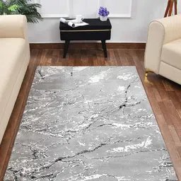 PRESTO Grey & White Abstract Printed No Shredding Carpet image 1