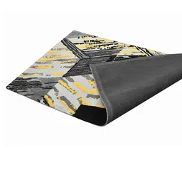 PRESTO Grey & Black Abstract Printed No Shredding Carpet image 3