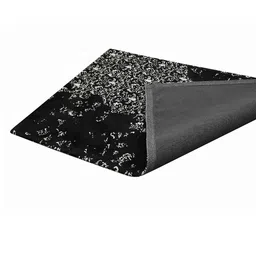 PRESTO Black & Grey Abstract Printed No Shredding Carpet image 3