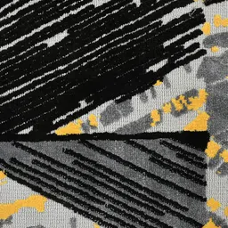 PRESTO Grey & Black Abstract Printed No Shredding Carpet image 5