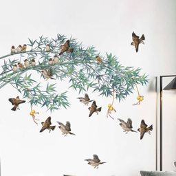 Jaamso Royals Green Nature Printed Self Adhesive Wall Sticker-image-8