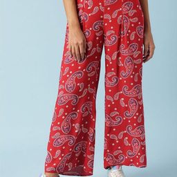 Aila Women Ethnic Motifs Printed Parallel Trousers-picture-1