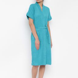 RedRose Blue Cotton Soft Bath Robe-image-76