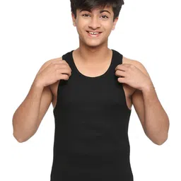 FRENCHIE Pure Cotton Basic Innerwear Vest FR-BI-VS-U1903-1X5-Black-XS-image-50