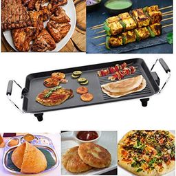 jolfay Multi-Functional Non-Stick Electric Temperature Adjustable Double Layer Smokeless Teppanyaki Grill Barbecue Plate Baking Pan BBQ Griddle image 3