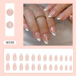Buddy Jelly Trends Premium Designer 24pcs Stick-on Nails set, with Easy Glue Tab application, Nails are Reusable & Unbreakable (SF-W598) image 2