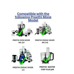 Delta Mart Replacement Atta Kneader Attachment Compatible with Preethi Zodiac Mixer Grinder's MasterChef Plus Jar Mixer Blender Blade image 2