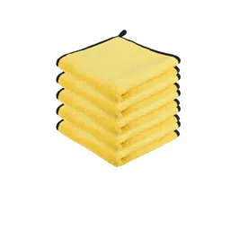 Kuber Industries Yellow 5 Pcs Easy Dry Kitchen Towels-16