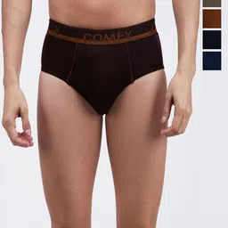 AMUL COMFY Pack Of 5 Mid-Rise Cotton Basic Briefs AC-CBRIOE-AF-CB-NVY-LTBR-SGRY-XS-5PC-4