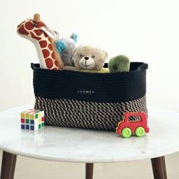 JASMEY HOMES Black Self Design Storage Basket Organisers-5