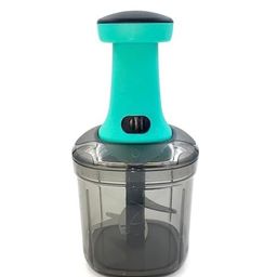 NEXIS Clever Chop Push Chopper Manual Hand Press Push Chopper with 6 Blades for Effortless Chopping Vegetables & Fruits - 1100ML | Lime Green image 2