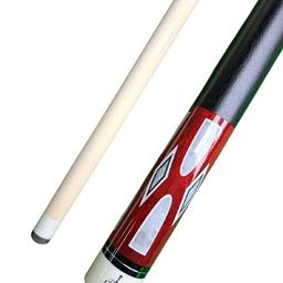 KBA American Pool Billiard Cue Stick Combo, 12mm Tip Size with Cue Cover, Glove & Rubber Chalk Holder, Two Cue Tip & Chalk (Red) image 3