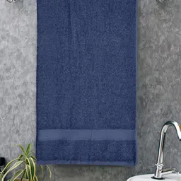 Home Fresh Everyday Navy Blue 400 GSM Pure Cotton Bath Towel-image-86