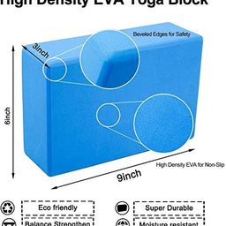 serveuttam Yoga Block (2 PC) - High Density EVA Foam Block to Support and Deepen Poses, Improve Strength and Aid Balance and Flexibility with Yoga Belt (Yoga Blocks with Belt) image 3