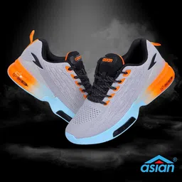 ASIAN Men Grey Colourblocked Sneakers-image-49