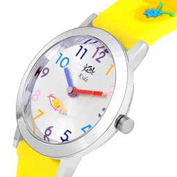 Kool Kidz Unisex Kids Multicoloured Brass Printed Dial & Yellow Straps Analogue Watch KOOL KIDZ KK 302 YL image 2