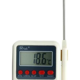 R-TEK Digital Multi Stem Thermometer with 2.3 LCD Digital Screen and Rechargeable Battery, External Sensing Probe, Features a Table Stand and Accurate Fast Response (White) image 1
