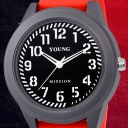 YOUNG MISSION Kids Patterned Dial Analogue Watch YM 503 GREY.RD 01-67