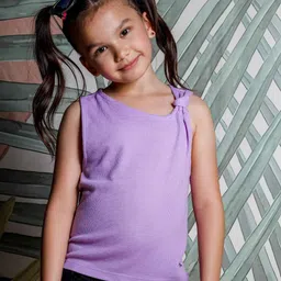 ONE SKY Round Neck Solid Top-36