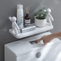 generic APAYA Plastic Multipurpose Wall Mount Floating Shelf&Rack with Self Adhesive Sticker. Wall Mounted Storage Shelf Organiser for Kitchen,Bathroom,Bedroom,Office Supporting Without Drilling. image 4