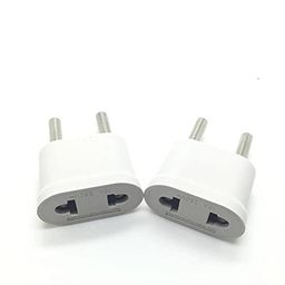Protium Universal EU-2pin in - 2pin to US AU in-2 pin ac travel power plug charger adapter (for smart power strip, smart plug) - 2 pcs- White image 2
