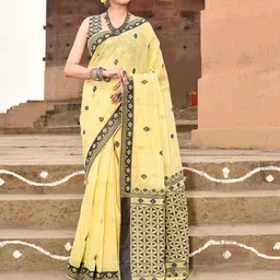 elora Ethnic Motifs Woven Design Pure Cotton Saree-picture-17