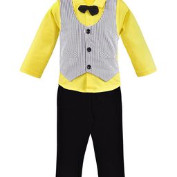 Wish Karo Boys Yellow & Black Shirt with Trousers & Waistcoat-image-81