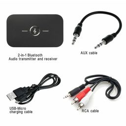 microware Bluetooth 5.0 Transmitter and Receiver, 2-in-1 Aux Wireless 3.5mm Adapter Wireless Audio Adapter for TV Audio Portable Wireless Receiver for Car/Home Stereo System image 3