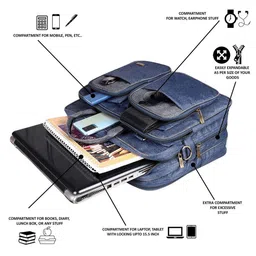 LOREM Unisex Textured Messenger Bag image 5