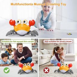 Toy Imagine Crawling Crab Baby Toy | Smart Sensor Musical Toy with LED Lights | USB Rechargeable Interactive Toy for Tummy Time & Toddler Development | Colour May Vary image 3