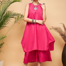 InWeave Sleeveless A-Line Kurta With Palazzos-image-28