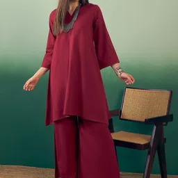 InWeave Regular Pure Cotton Kurta With Palazzos-19