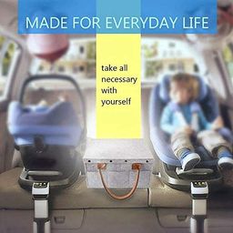 ubersweet ubersweet® Imported 2X(Car Caddy Organiser, Baby Diaper Caddy, Nappy Organiser Grey Basket Stro A1V4 image 4