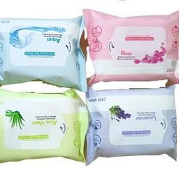 generic Refreshing Wet Wipes With 4 Different Fragrance, Facial Wet Wipes For Face And Travel Use For Girls And Boys Pack Of 4 image 1