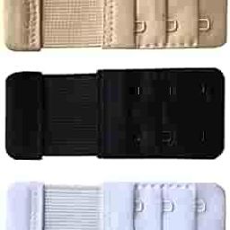 secret admirer Bra Hook Extender to Increase Bra Length for Backless Dresses-2 Hook - 3 Eye, Extra Elastic, Combo Pack image 1