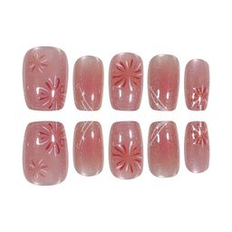 Buddy Jelly Trends Cat Eye Design 30pcs Stick-on Nails set, with Easy Glue Tab application, Nails are Reusable & Unbreakable (Y-304) image 2