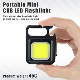 CHALIA Keychain LED Light 4 Hours Battery Life with Bottle Opener, Magnetic Base and Folding Bracket Mini COB 800 Lumens Rechargeable Emergency Light, Square with 4 Modes(New) image 3