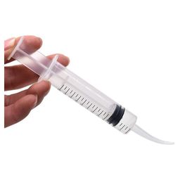 pets wizard Hand Feeding Syringe with Curve Tip for Birds, Hamsters, Puppys & Kittens (Pack of 2) Transparent (12 ML Curve Tip Syringe) Pack of 2 Syringe image 4
