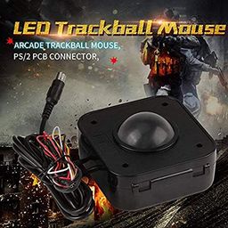 swonvi Arcade Trackball Mouse,4.5cm Lighted Illuminated Round LED Trackball Mouse PS/2 PCB Connector for Arcade (Trackballs) image 5