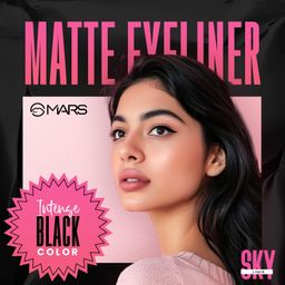 MARS Skyliner Liquid Matte Eyeliner for Women | Long Lasting & Water Resistant | Precise Application | Matte Finish | Smudge Proof | Transfer Proof upto 12 hrs (4.5ml) (Black) image 3