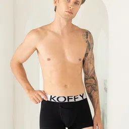 KOFFY Front Open 4 Way Stretch Cotton Lycra Trunks KOF_KI24_MTK_BLK_1PC-picture-29