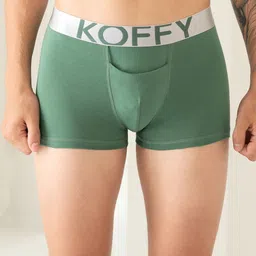 KOFFY Front Open 4 Way Stretch Cotton Lycra Trunks KOF_KI24_MTK_FOLGR_1PC image 3