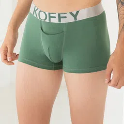 KOFFY Front Open 4 Way Stretch Cotton Lycra Trunks KOF_KI24_MTK_FOLGR_1PC image 4