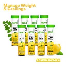 OZiva ACV Moringa To Control Cravings, Apple Cider Vinegar, No Maltodextrin, Lemon Masala Pack of 8-picture-27