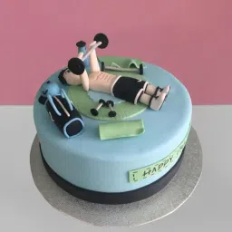 Cool Gym Dude Fondant Cake-image-75