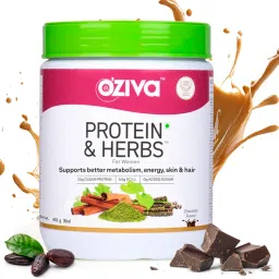 OZiva Protein & Herbs Women(with Shatavari, Giloy, Curcumin & Multivitamins), Chocolate-picture-25
