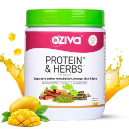 OZiva Protein & Herbs Women, Protein with Multivitamins for Better Metabolism, Skin & Hair (Mango)-picture-5